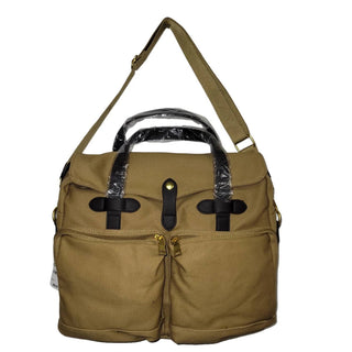 Club Room - Canvas Faux Trim Messenger Bag