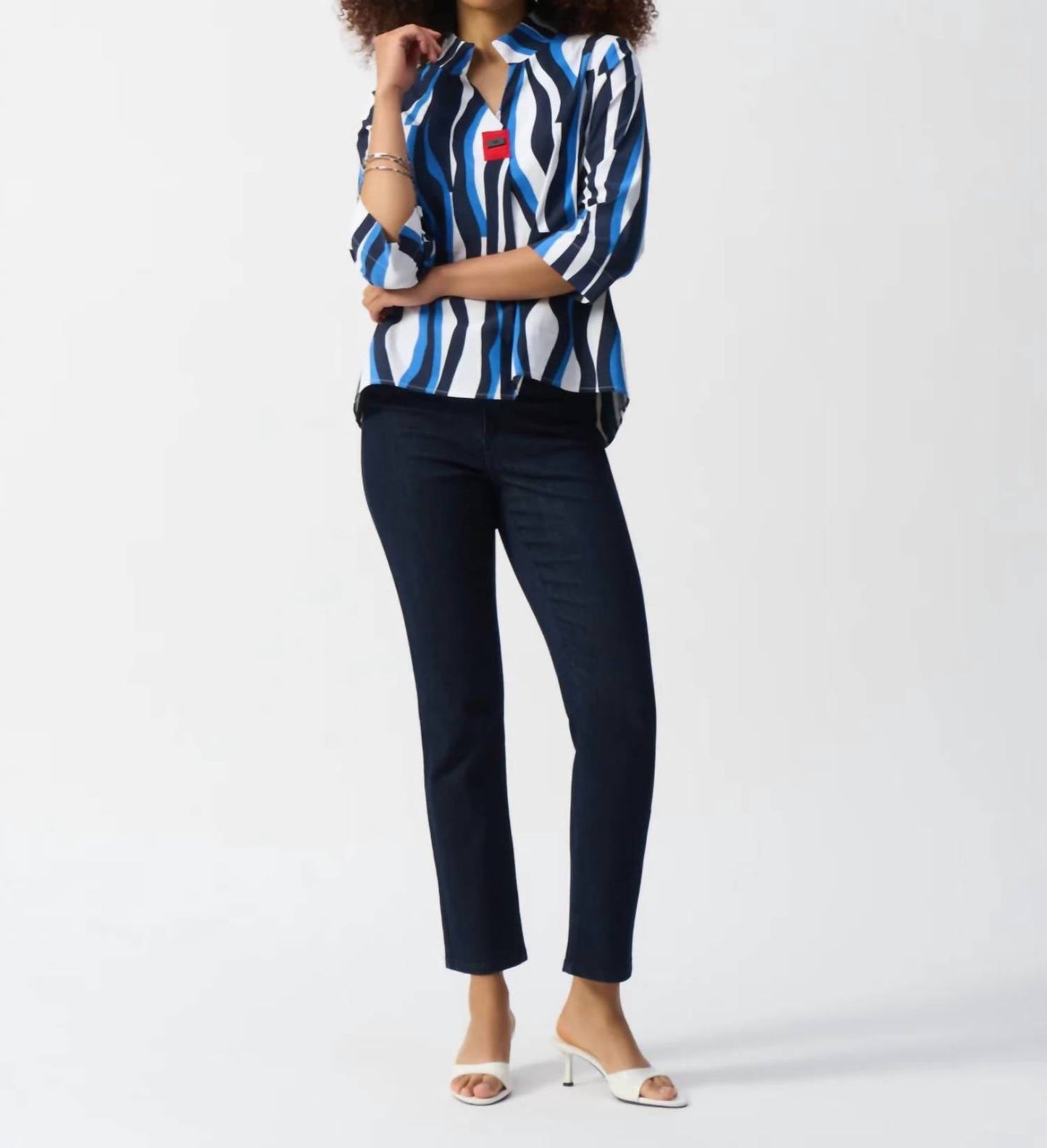 Joseph Ribkoff - Vanilla multi print top