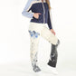 Paparazzi - Stretch French Terry Umbrella Print Lounge Pant With Raw Hem
