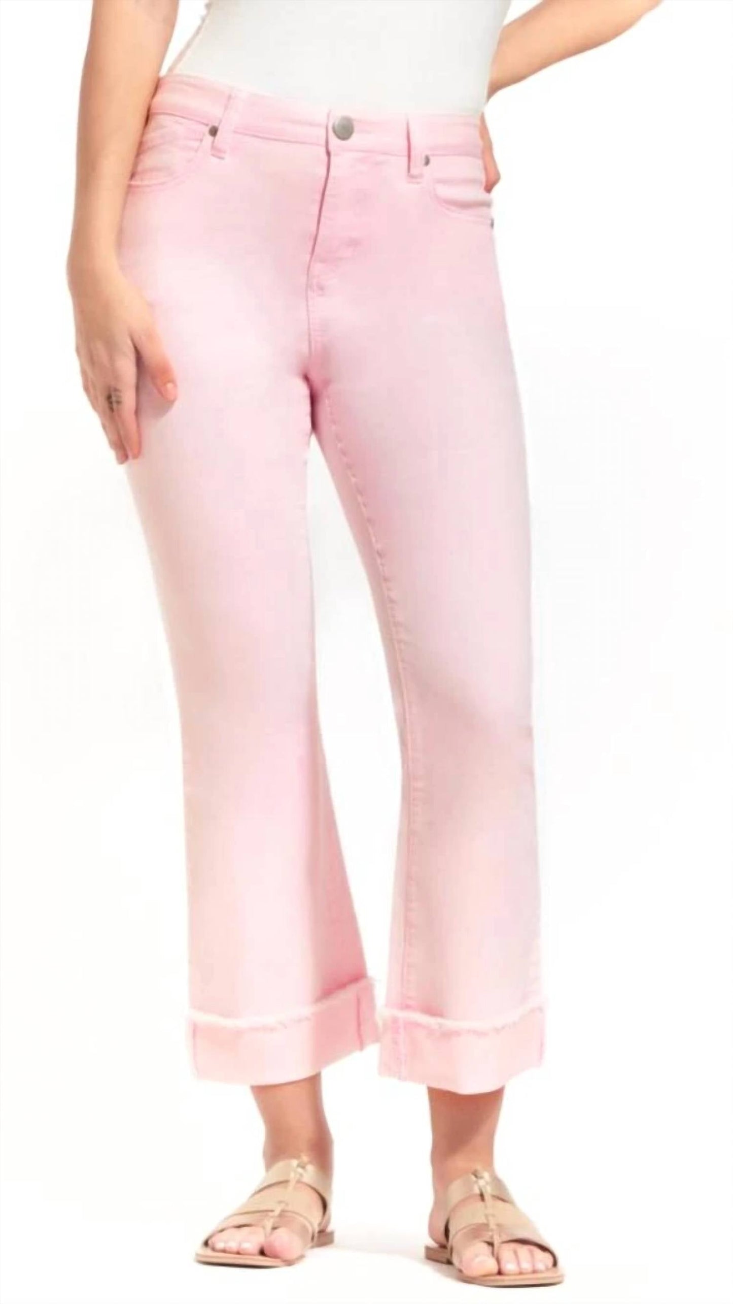 1822 Denim - High Rise Cuffed Demi Boot Cut Jeans