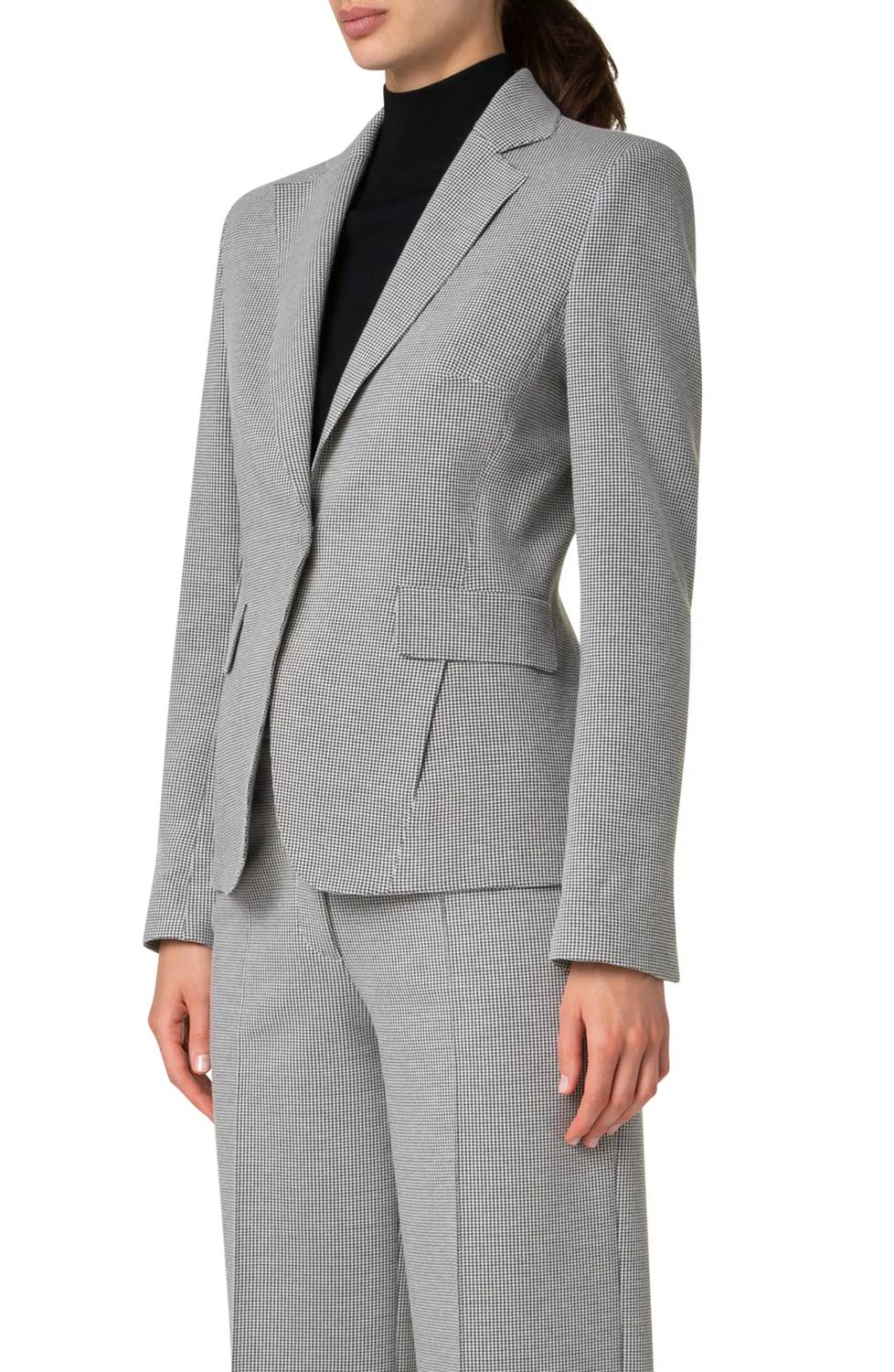 Akris Punto - Micro Houndstooth One Button Jacket