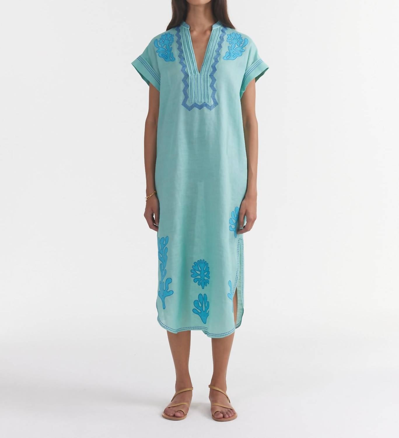 Saloni - Aree Kaftan Midi Dress