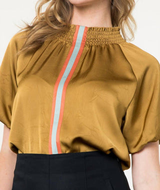 Thml - Stripe Mock Neck Top