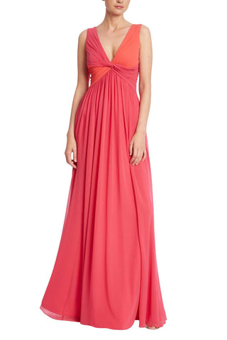 Badgley Mischka - TWO TONE TWIST GOWN