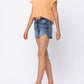Judy Blue - Mid Rise Half Cuffed Jean Shorts