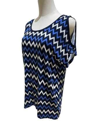 Michael Kors - Printed Cold Shoulder Lightweight Blouse