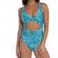 Sunshine 79 - Boheme Paisley Keyhole Midriff Maillo One Piece