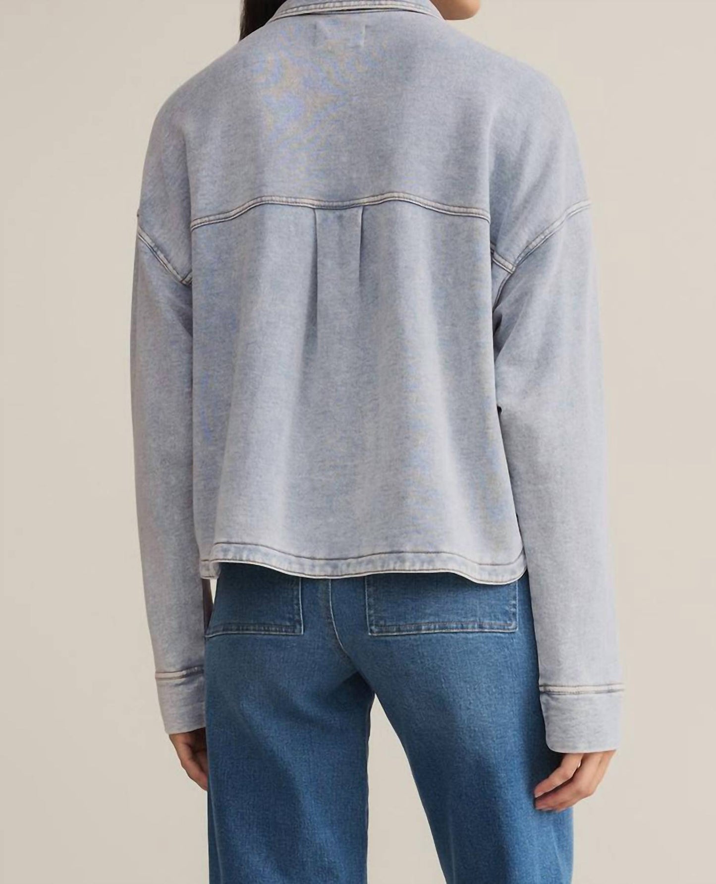 Z Supply - All Day Knit Cropped Denim Jacket