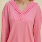 Double Take - Chic High-low Hoodie With Dropped Shoulders