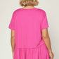 Entro - Short Sleeve Peplum Top