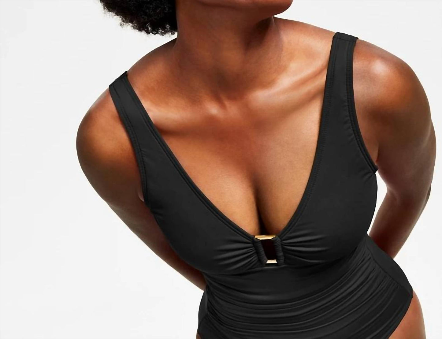 Ralph Lauren - Ring Over The Shoulder Tummy Control One Piece Swimsuit