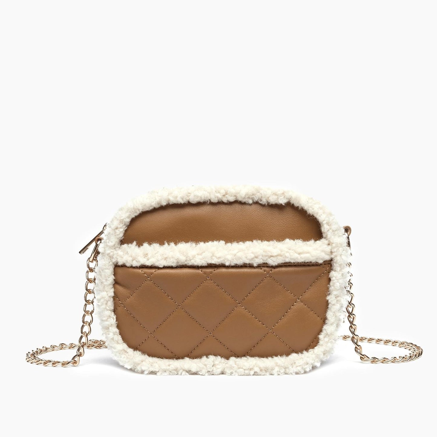 Like Dreams - Women's Pumpkin Patch Vegan Sherpa Crossbody Bag