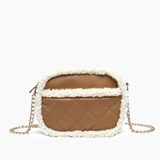 Like Dreams - Women's Pumpkin Patch Vegan Sherpa Crossbody Bag