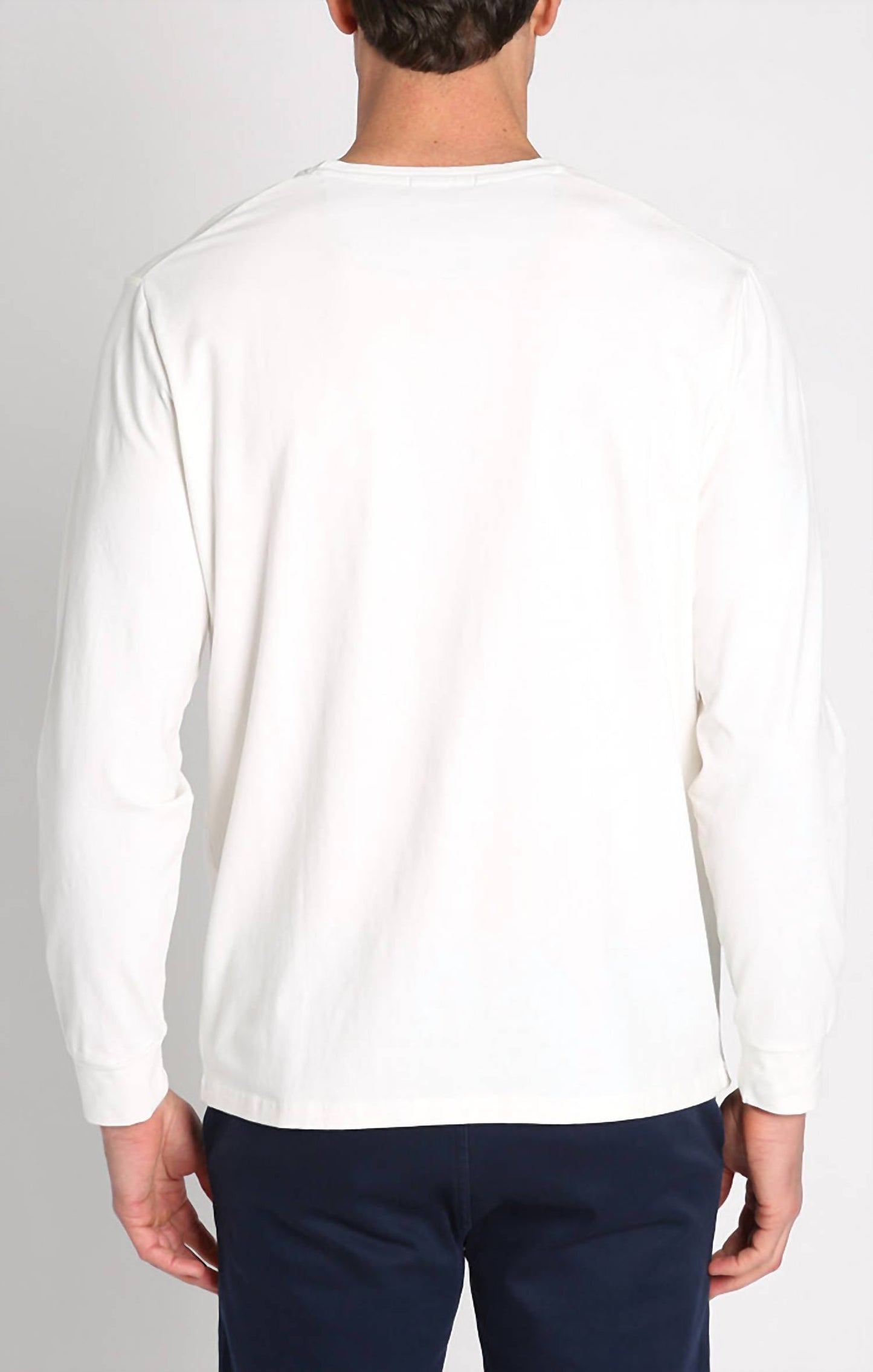 Jachs New York - Bryant Long Sleeve Sueded Cotton Crewneck Shirt