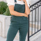 Judy Blue - High Waist Garment Dyed Boyfriend Double Cuff Overalls