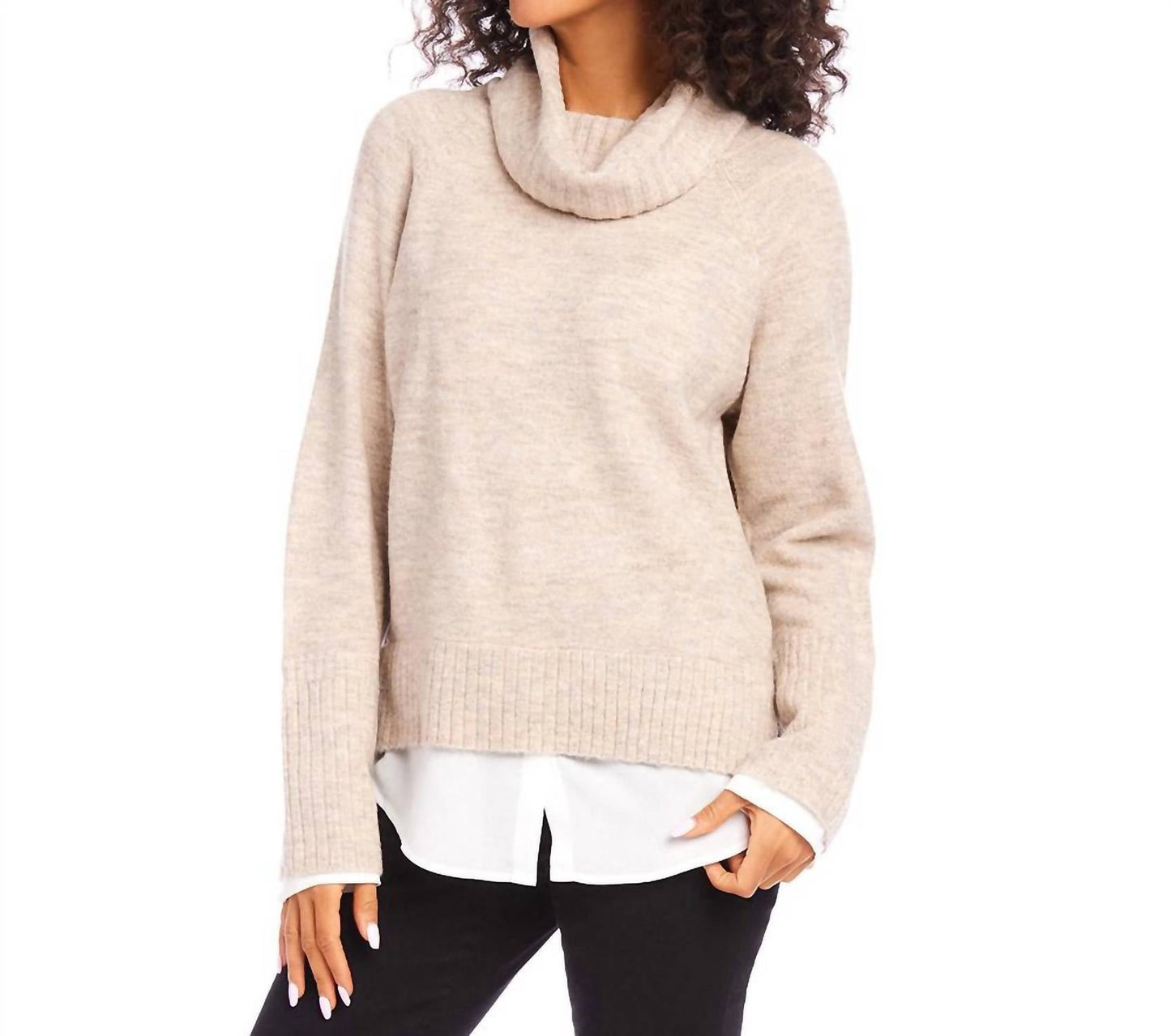 Karen Kane - Layered Turtleneck Sweater