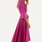Joseph Ribkoff - Stretch Taffeta High Low Wrap Dress