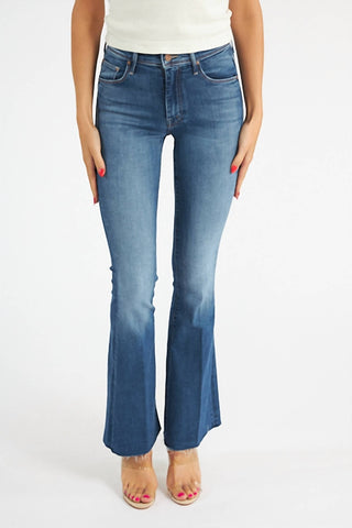 Mother - Cruiser Sneak Fray Flare Mid Rise Jeans
