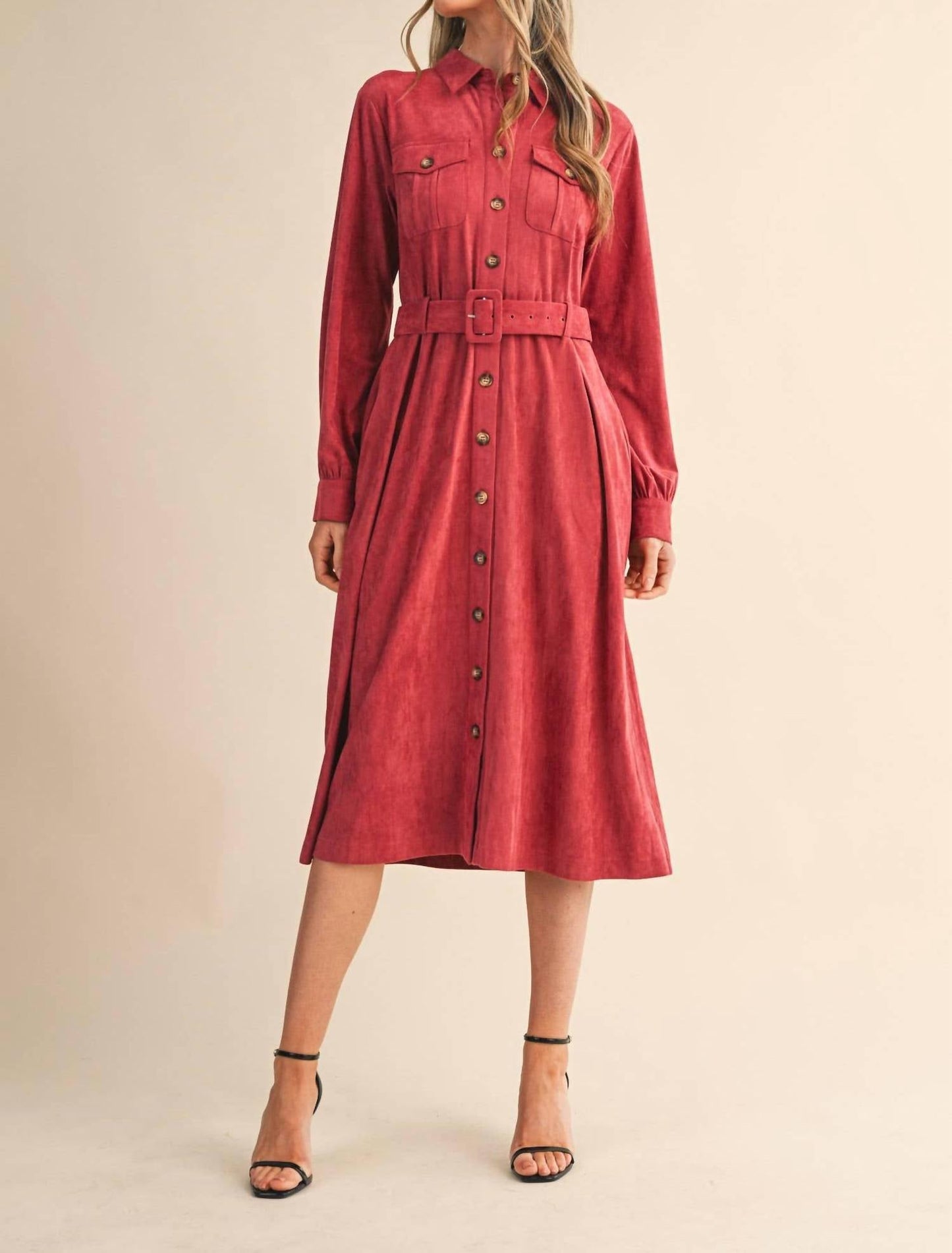 &Merci - Suede Shirt Dress