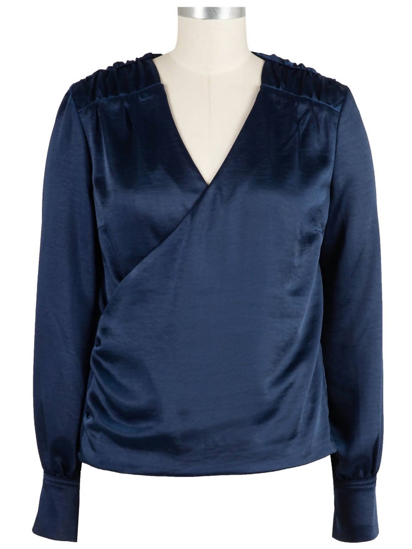 Kut From The Kloth - Long Sleeves Satin Top Blouse