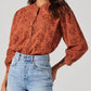 Astr - Savanna Eyelet Button Up Top