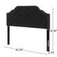 Charismatic Queen Size Headboard with Button Tufting and Nailhead Trim