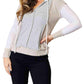 Double Take - Chic Color Block Hoodie With Seam Details