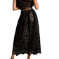 Eva Franco - Embroidered Lace Shine Maxi Skirt