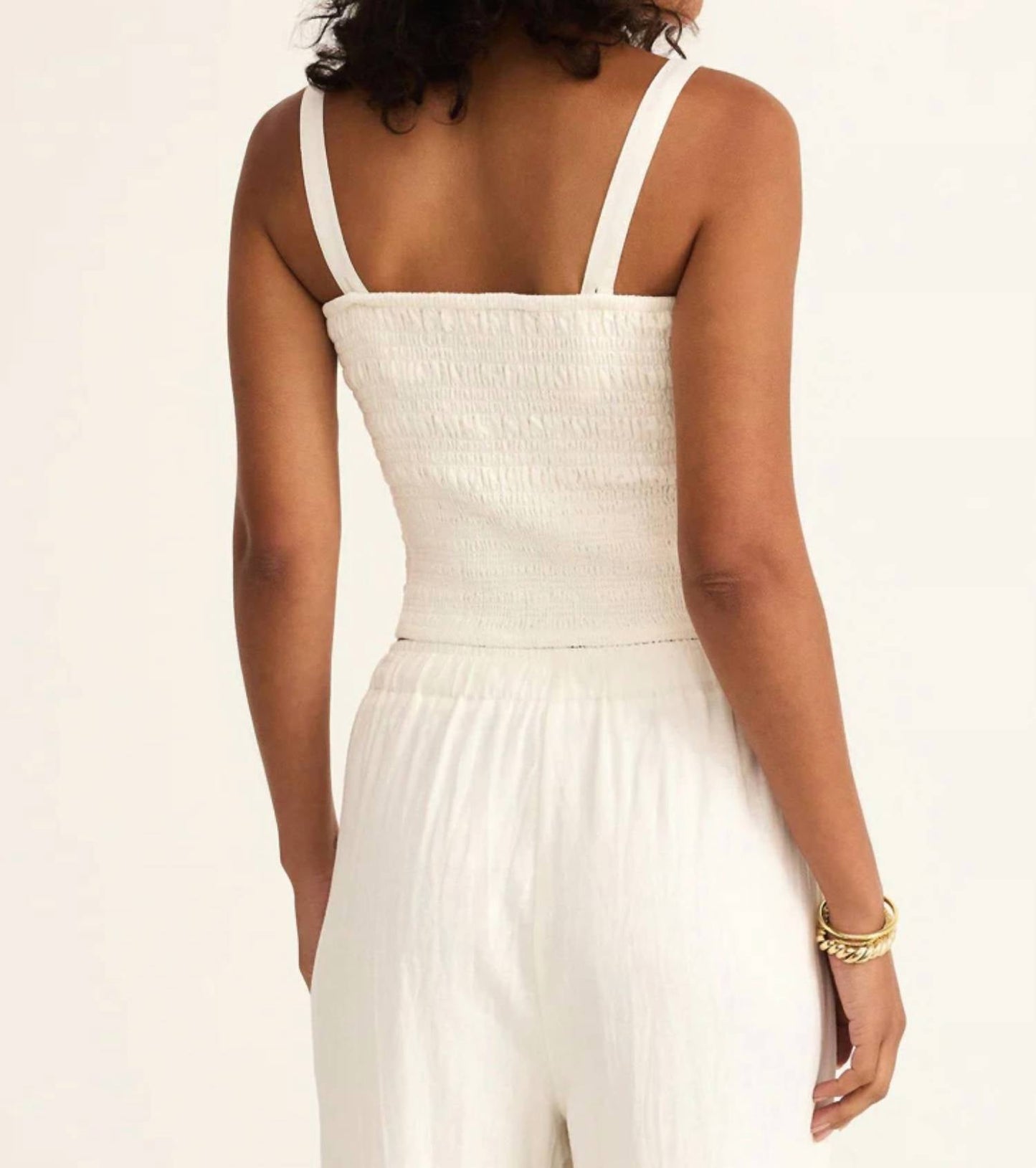 Z Supply - Amelie Smocked Linen Crop Top