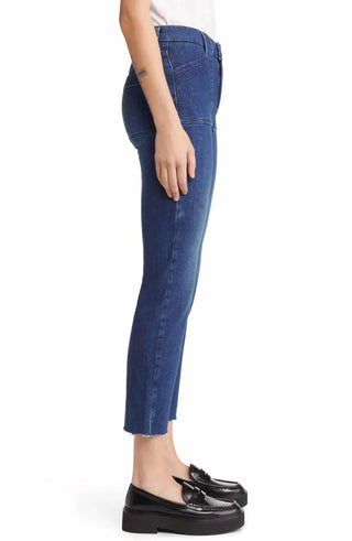 Frame - LE HIGH STRAIGHT TRAPUNTO JEANS