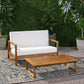 Belgian Loveseat & Coffee Table Set With Water Resistant Cushions