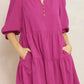 Entro - Tiered Button Dress
