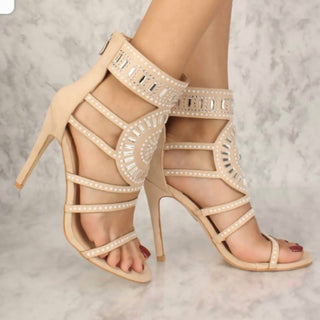 Bayshore - Women's Bejeweled Strappy Stilleto Sandals