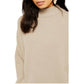 Topshop - Oversize Rib Knit Mock Neck Pullover