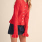 &Merci - Catch My Charm Ruffle Hem Sweater Cardigan