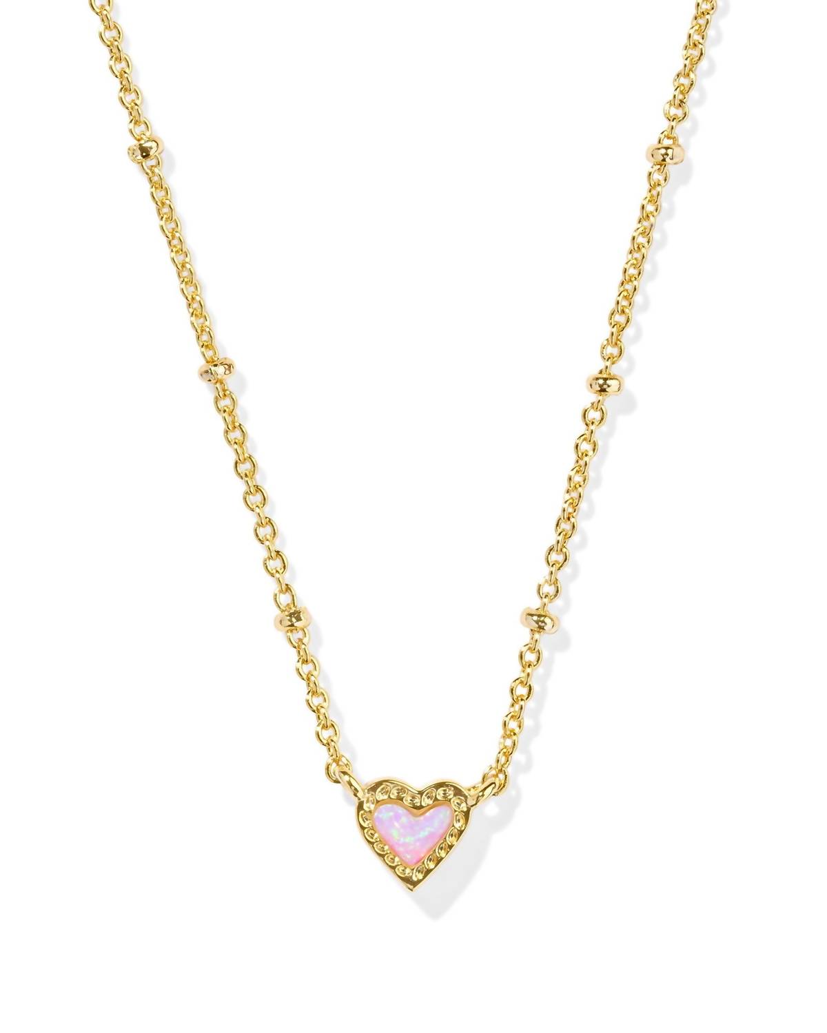 Kendra Scott - Women's Mini Ari Heart Satellite Short Pendant Necklace