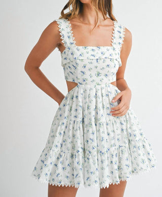 Mable - Floral Cutout Dress