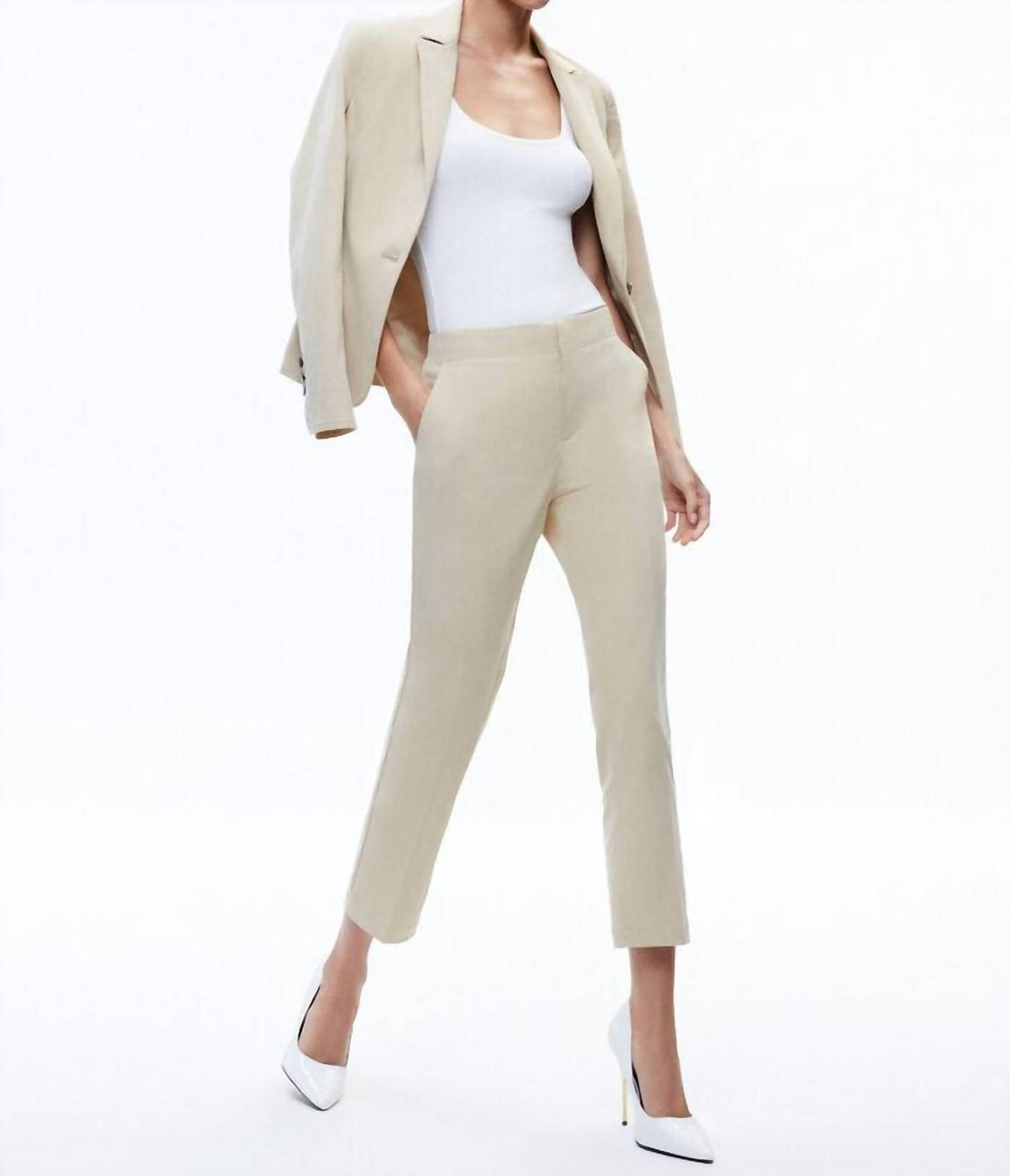 Alice + Olivia - Nicky Chino Waistband Slim Ankle Pants