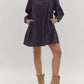 Entro - Denim Ruffled Mini Dress