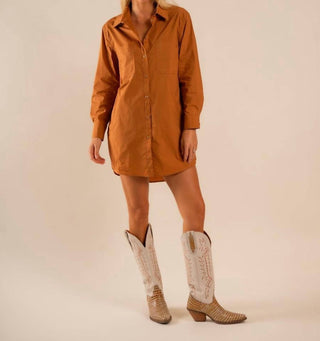 Care Tucker - Basic Preslie Poplin Shirt Mini Dress