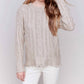 Charlie B - Metallic Cable Knit Sweater