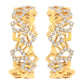 14K Yellow Gold 3/4 Cttw Diamond Honeycomb Hoop Earrings (G-H Color, SI1-SI2 Clarity) - 24MM