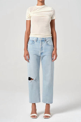 Agolde - 90's Crop Mid Rise Loose Straight Jeans