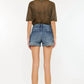 Kancan - Frayed Hem Denim Shorts