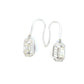 Aamiaa - 1.51 Carat Natural Diamond Emerald Cut Halo Drop Earrings
