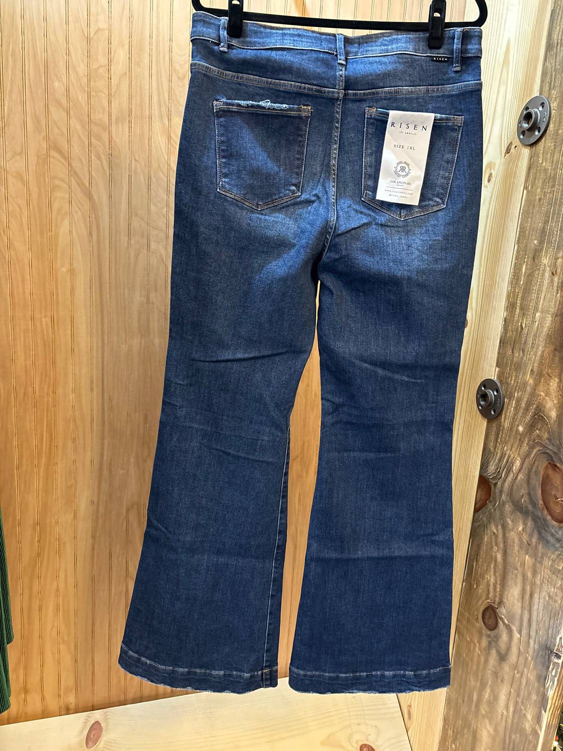 Risen - Flared Front Patch Pocket Jeans - Plus Size