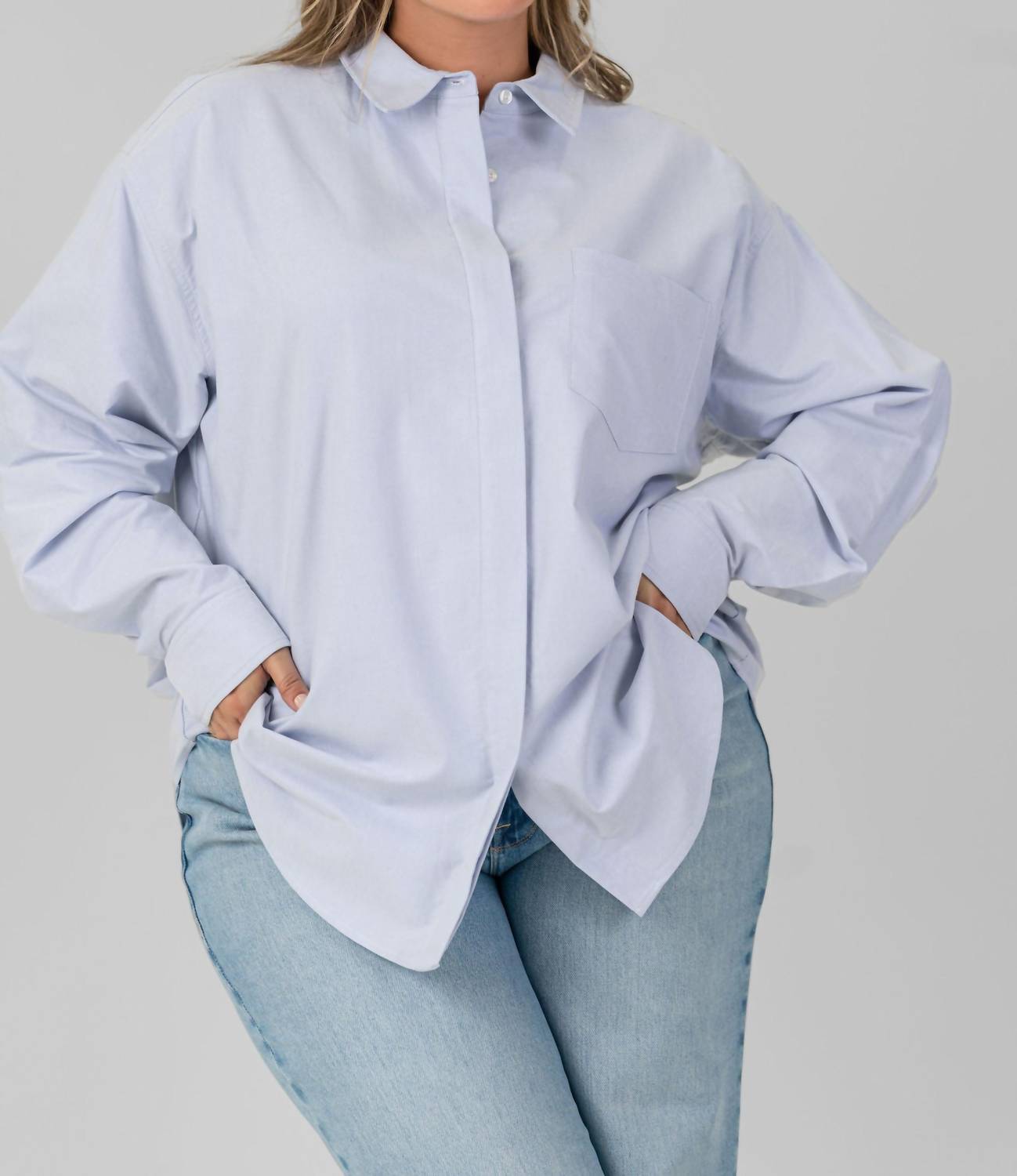 Good American - Oxford Uniform Shirt - Plus