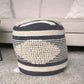 Diamond Handcrafted Cylindrical Pouf