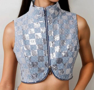 Amylynn - Paloma Denim Crop Vest