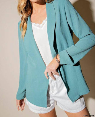 Kori - Kristi Pleated Sleeve Blazer